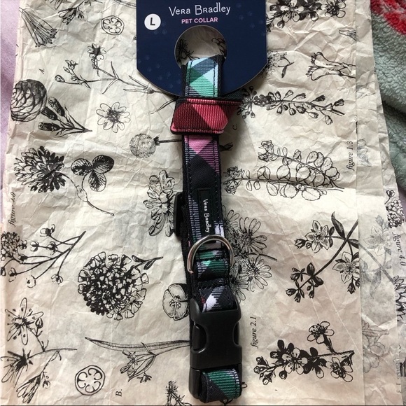 Vera Bradley Ribbons Plaid Dog Pet Collar - Picture 7 of 10